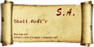 Stoll Azár névjegykártya